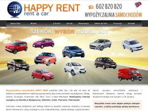 Happy Rent wypożyczalnią samochodów  w Bydgoszczy